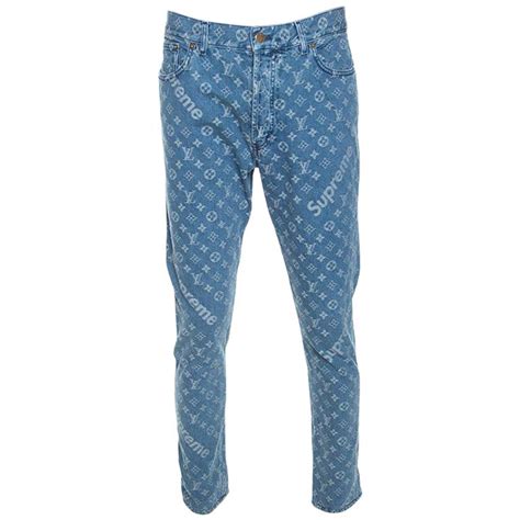 louis vuitton supreme monogram fake jeans